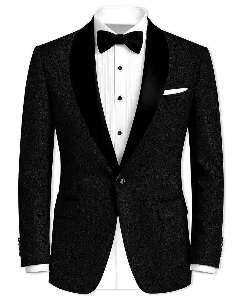 Jade Black Designer Tuxedo Blazer 1