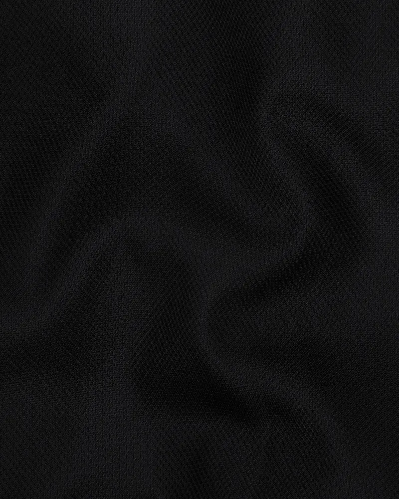 Jade Black Diamond Textured Wool Rich Waistcoat 3
