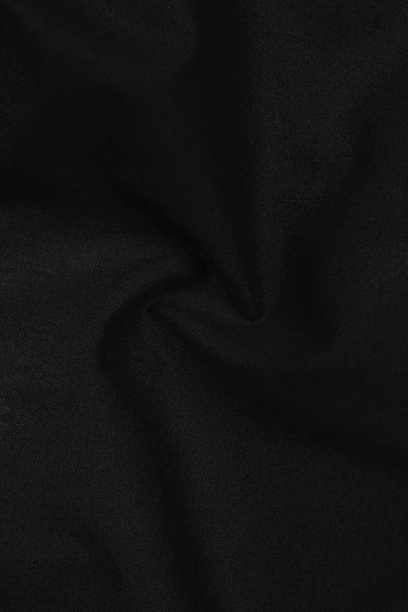Jade Black Dobby Textured Premium Cotton Shirt 2