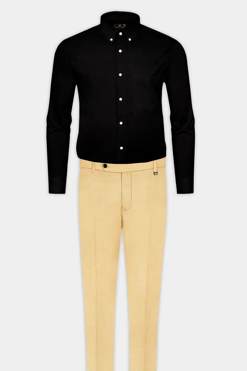 Jade Black Dobby Textured Premium Giza Cotton Button Down Shirt 6