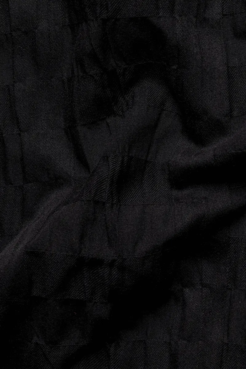 Jade Black Dobby Textured Premium Giza Cotton Shirt 2