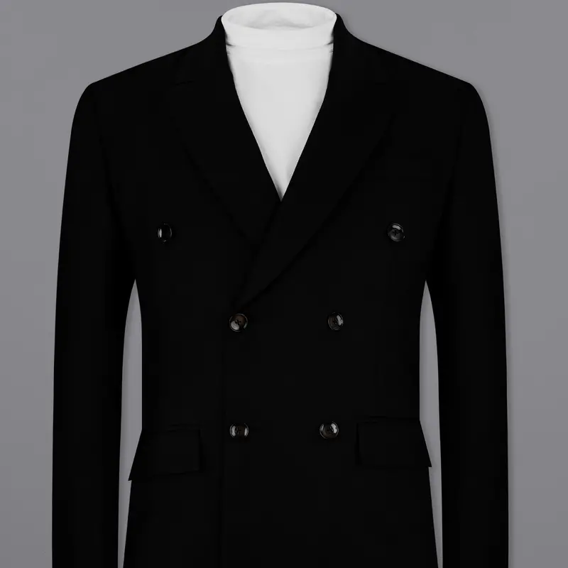 Jade Black Double Breasted Blazer 1