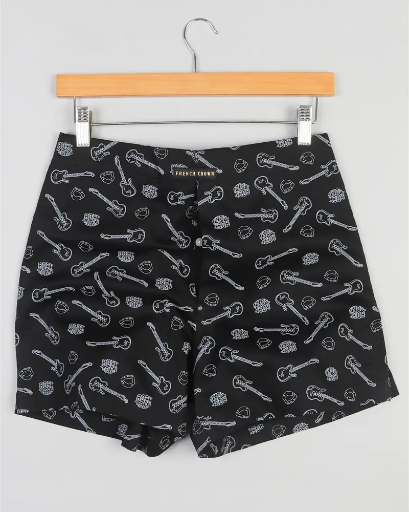 Jade Black Guitar Printed Premium Cotton Boxer 1
