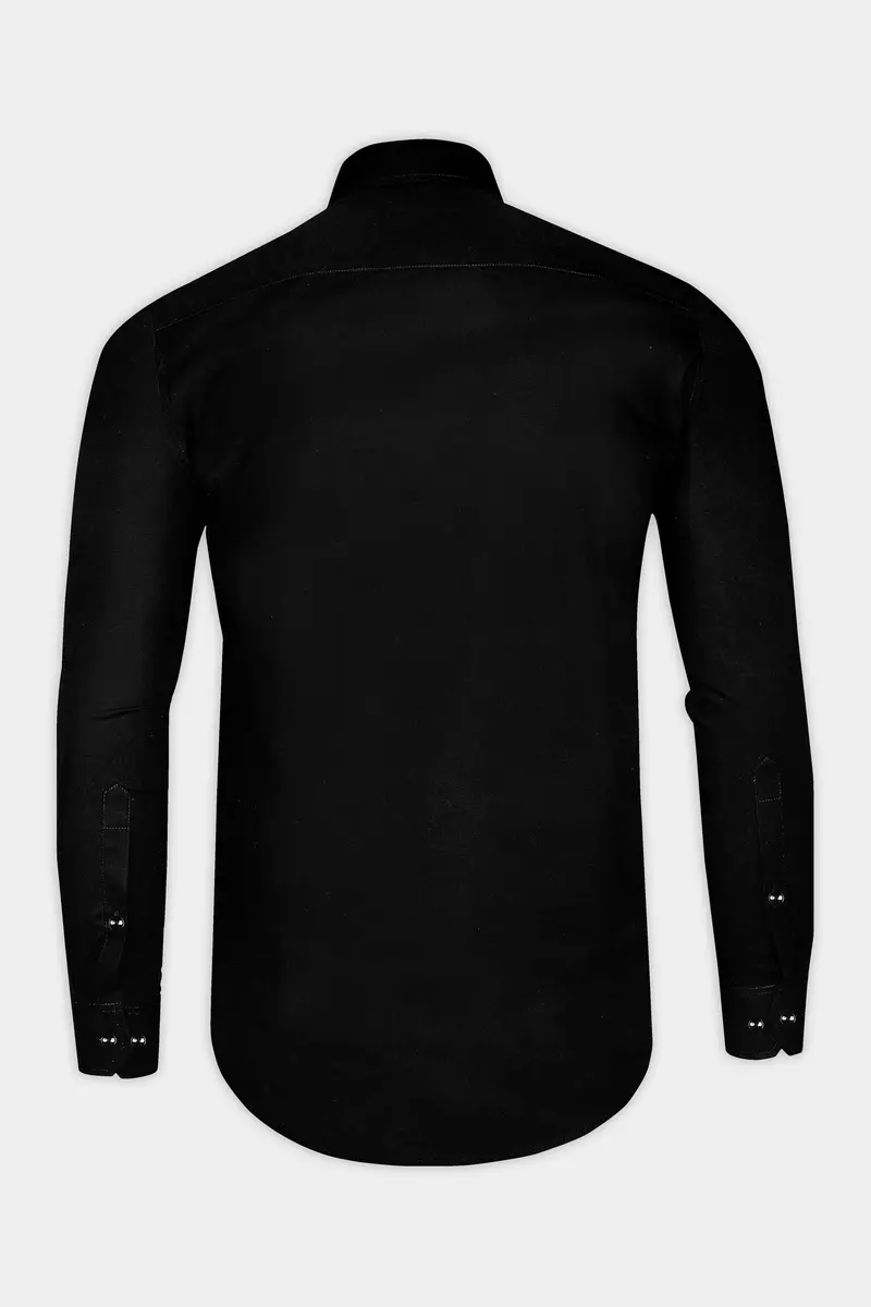 Jade Black Heavyweight Twill Cotton Designer Overshirt/Shacket 6
