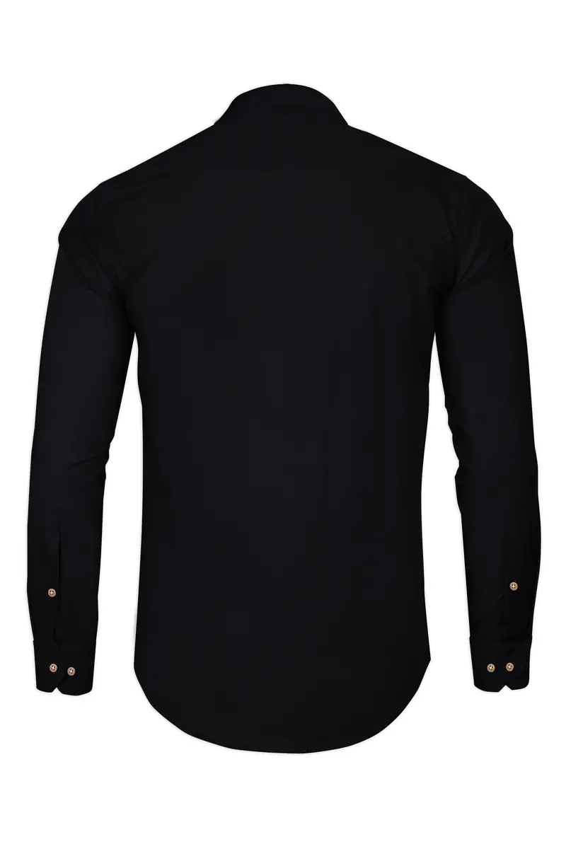 Jade Black Indian Kurta Style Super Soft Giza Cotton Shirt 6