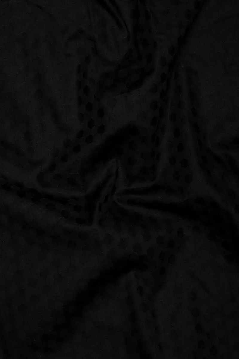 Jade Black Jacquard Textured Premium Giza Cotton Shirt 2