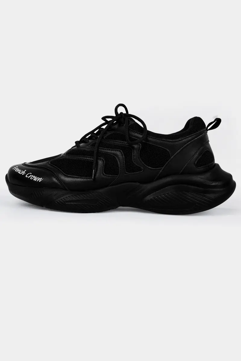 Jade Black Lace-Up Running Shoes 3
