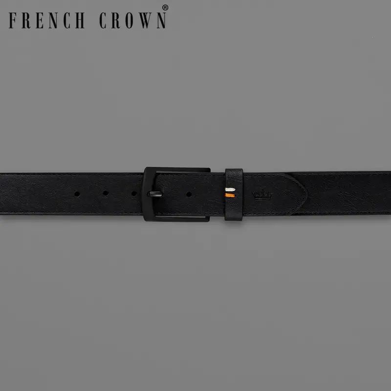Jade Black Leather Free Lightweight Handcrafted Belt 1
