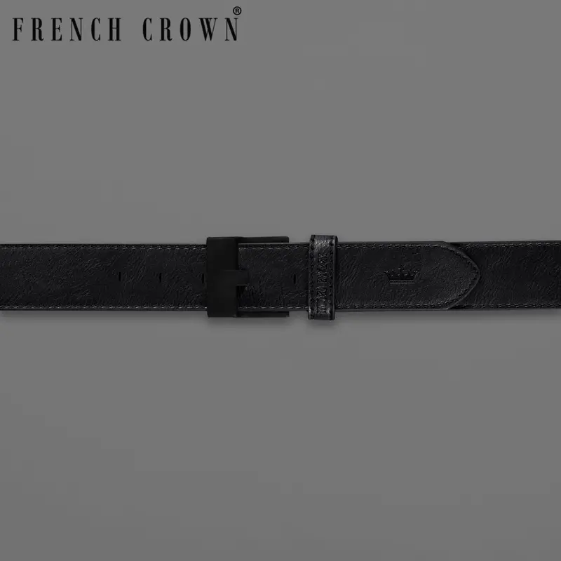 Jade Black Leather Free Lightweight Handcrafted Belt 1