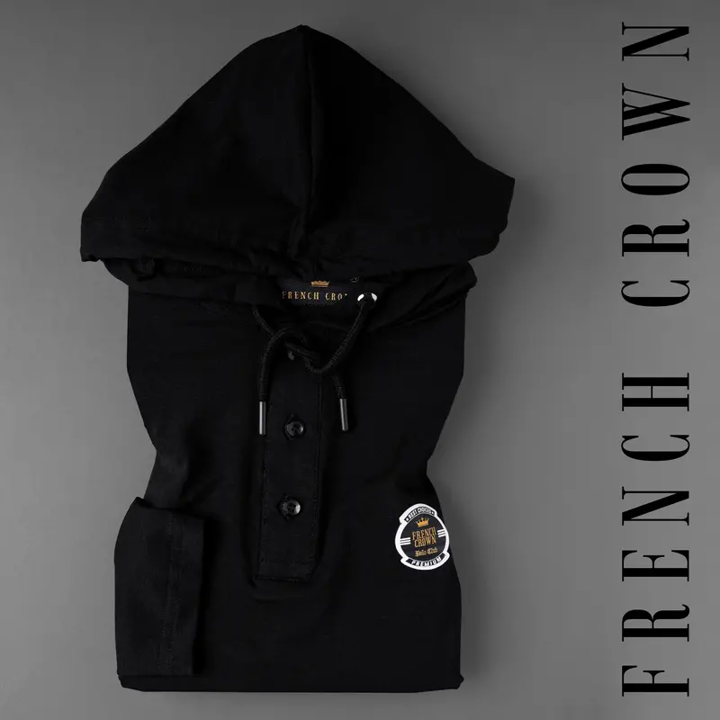 Jade Black Lightweight Hoodie 1