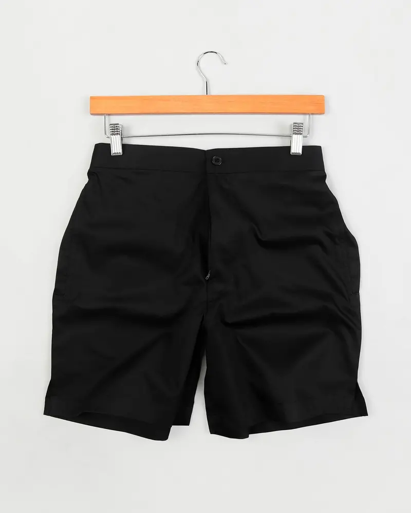 Jade Black Luxurious Linen And Premium Cotton Shorts 5