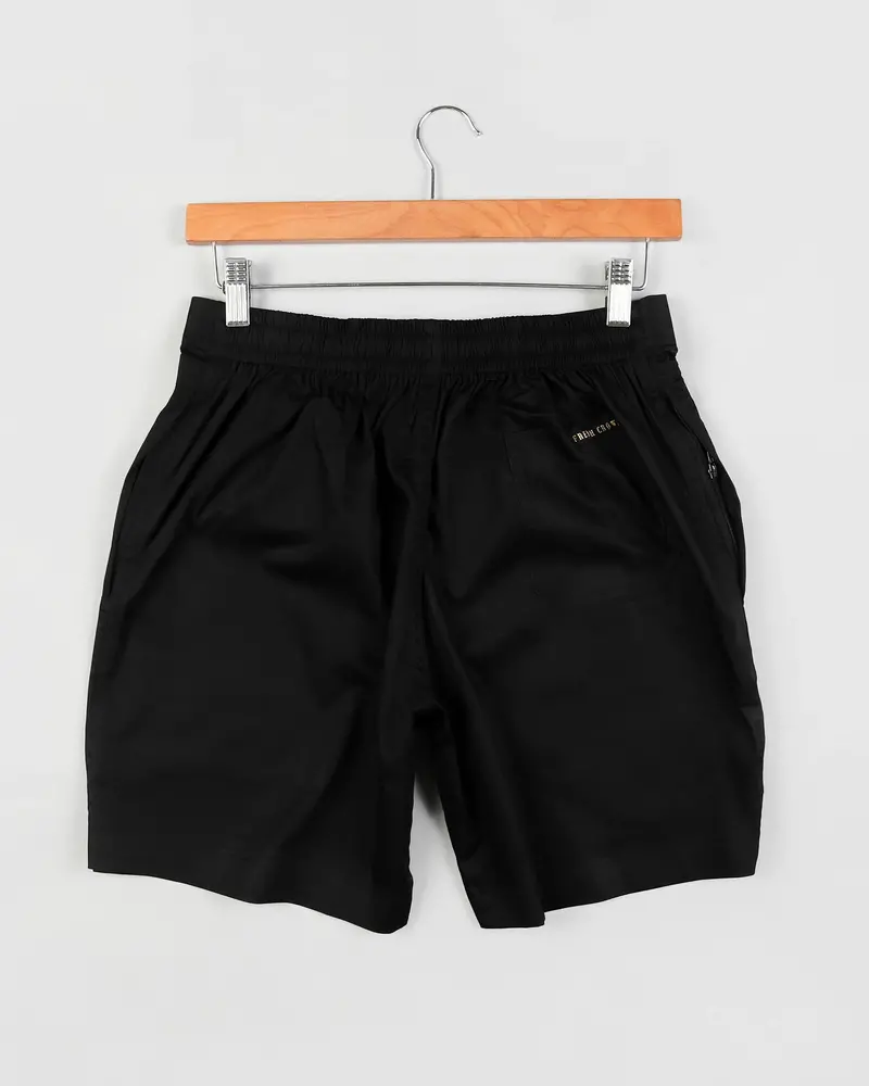 Jade Black Luxurious Linen And Premium Cotton Shorts 6