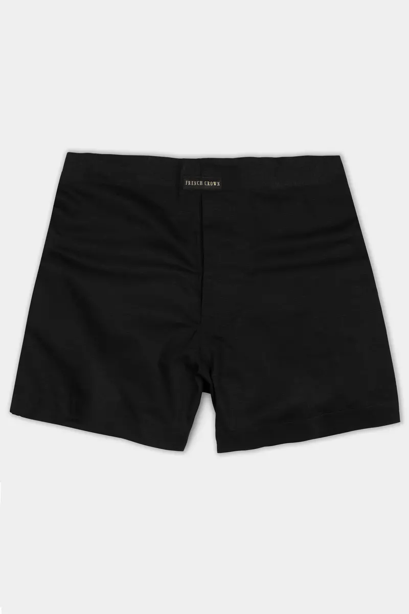 Jade Black Luxurious Linen Boxer 2