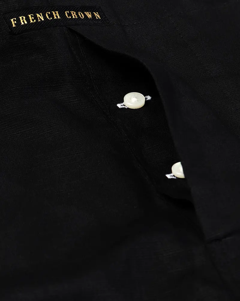 Jade Black Luxurious Linen Boxer 4