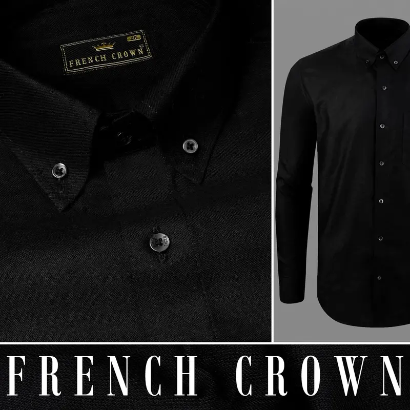 Jade Black Luxurious Linen Shirt 10