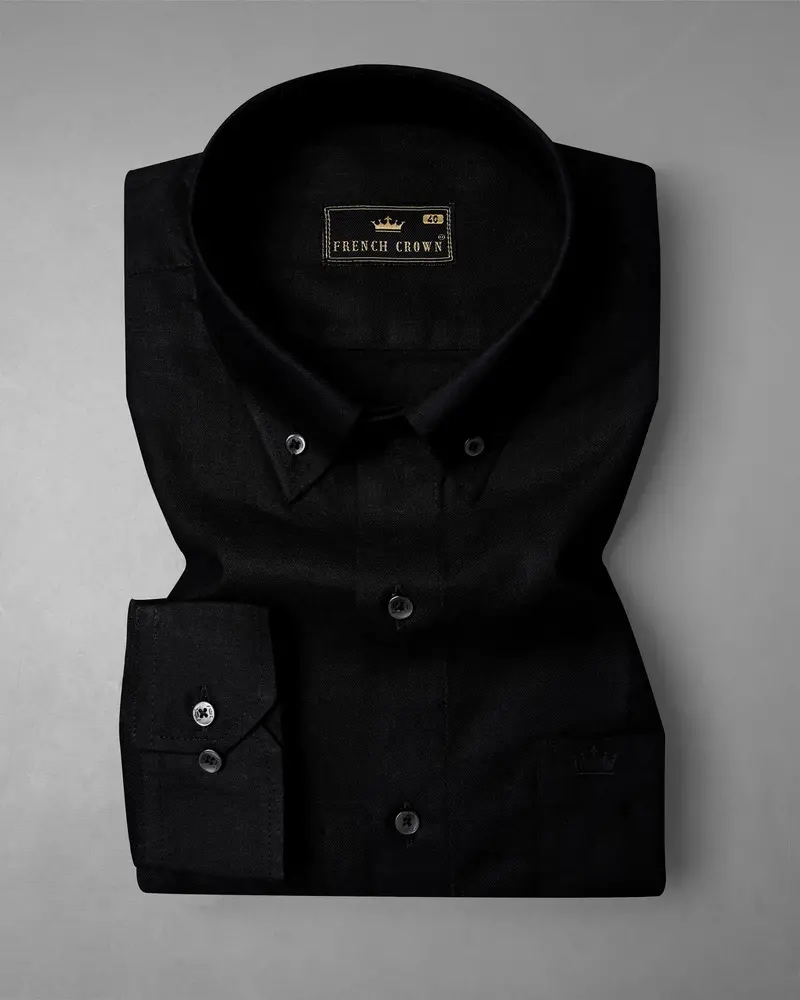 Jade Black Luxurious Linen Shirt 3