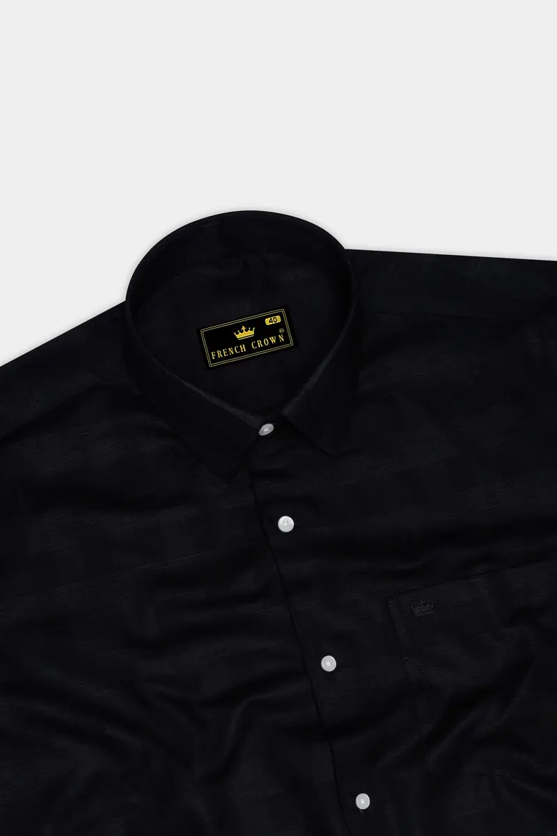 Jade Black Luxurious Linen Shirt 5