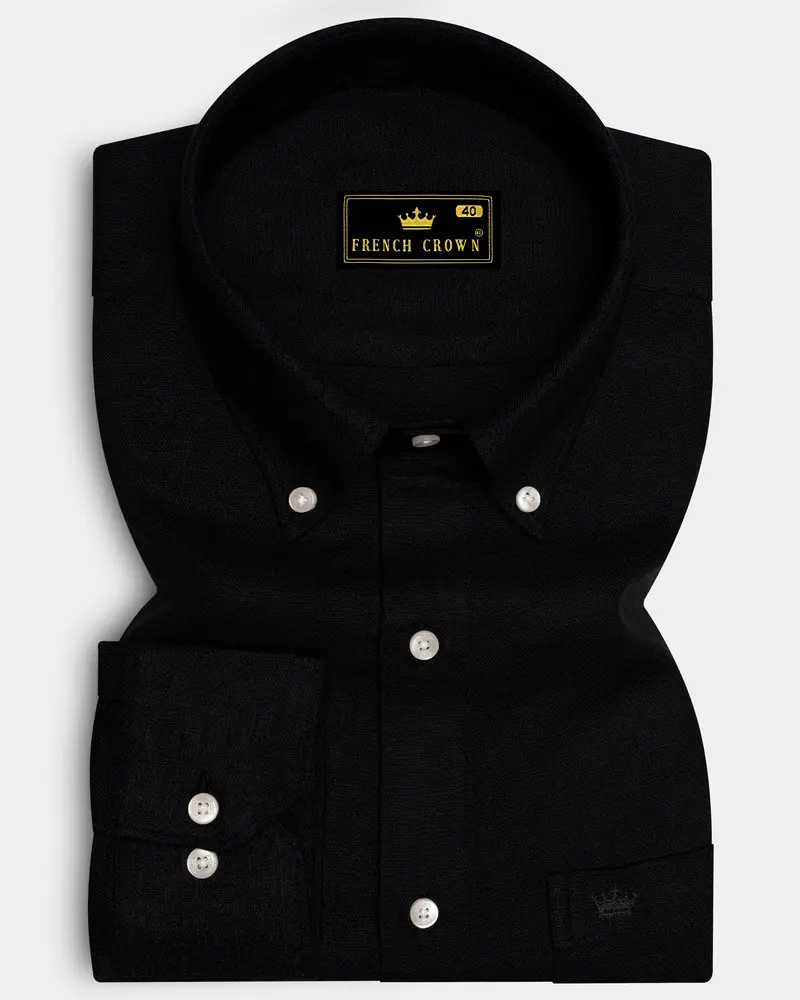 Jade Black Luxurious Linen Shirt 6