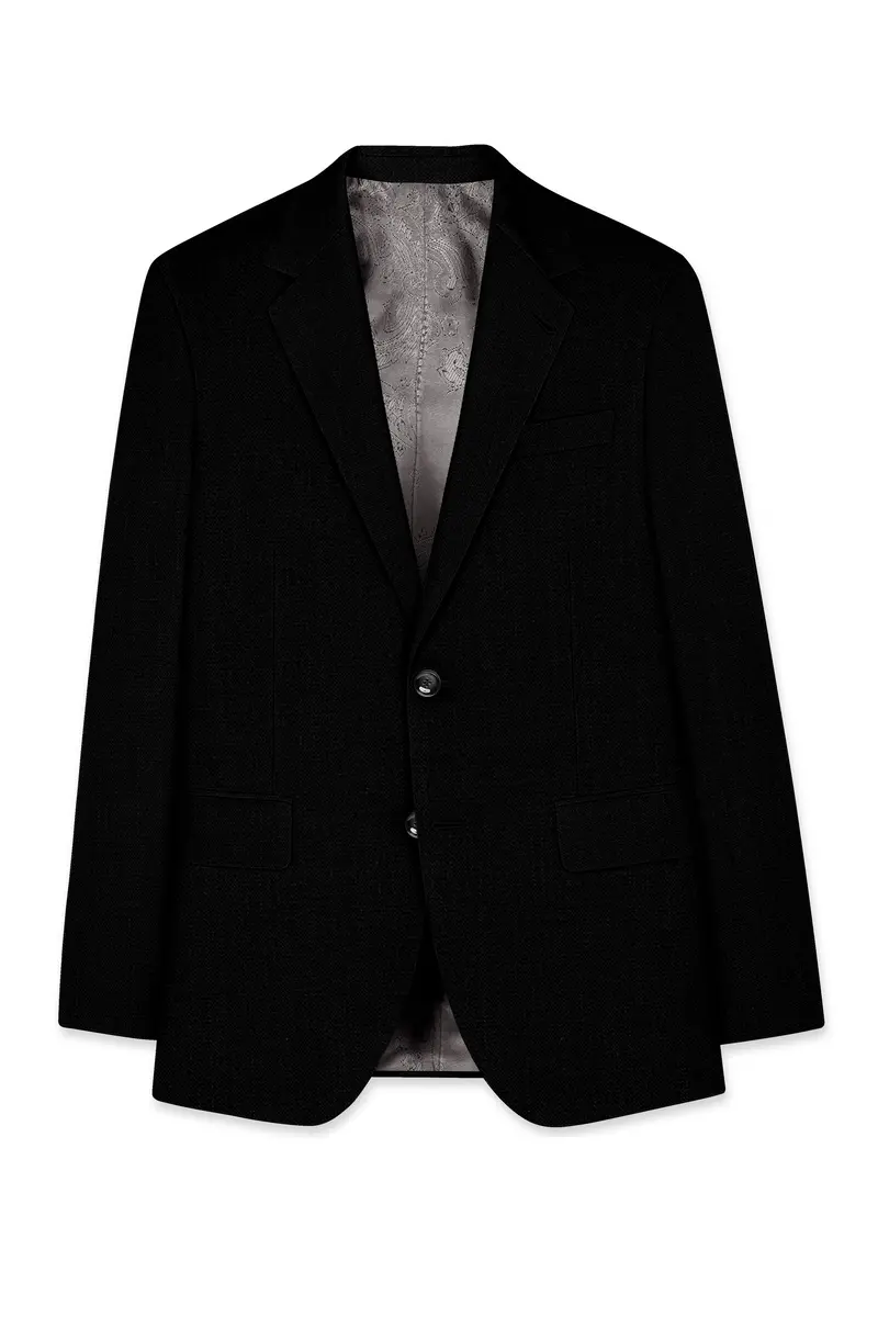 Jade Black Luxurious Linen Single Breasted Stretchable Traveler Blazer 7