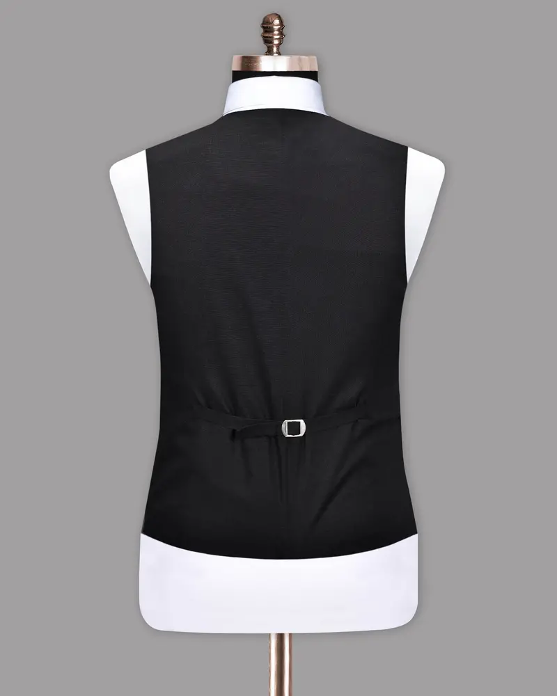 Jade Black Luxurious Linen Waistcoat 6