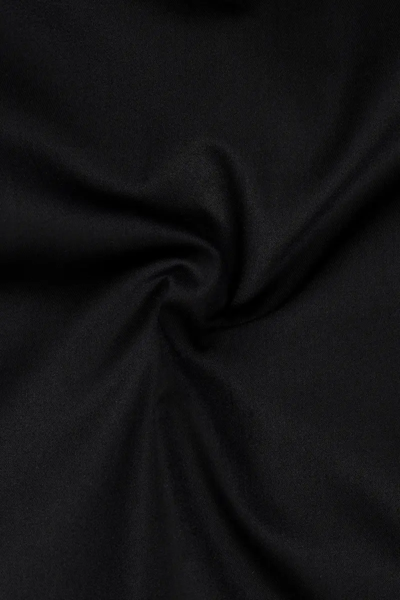 Jade Black Mandarin Collar Dobby Shirt 2
