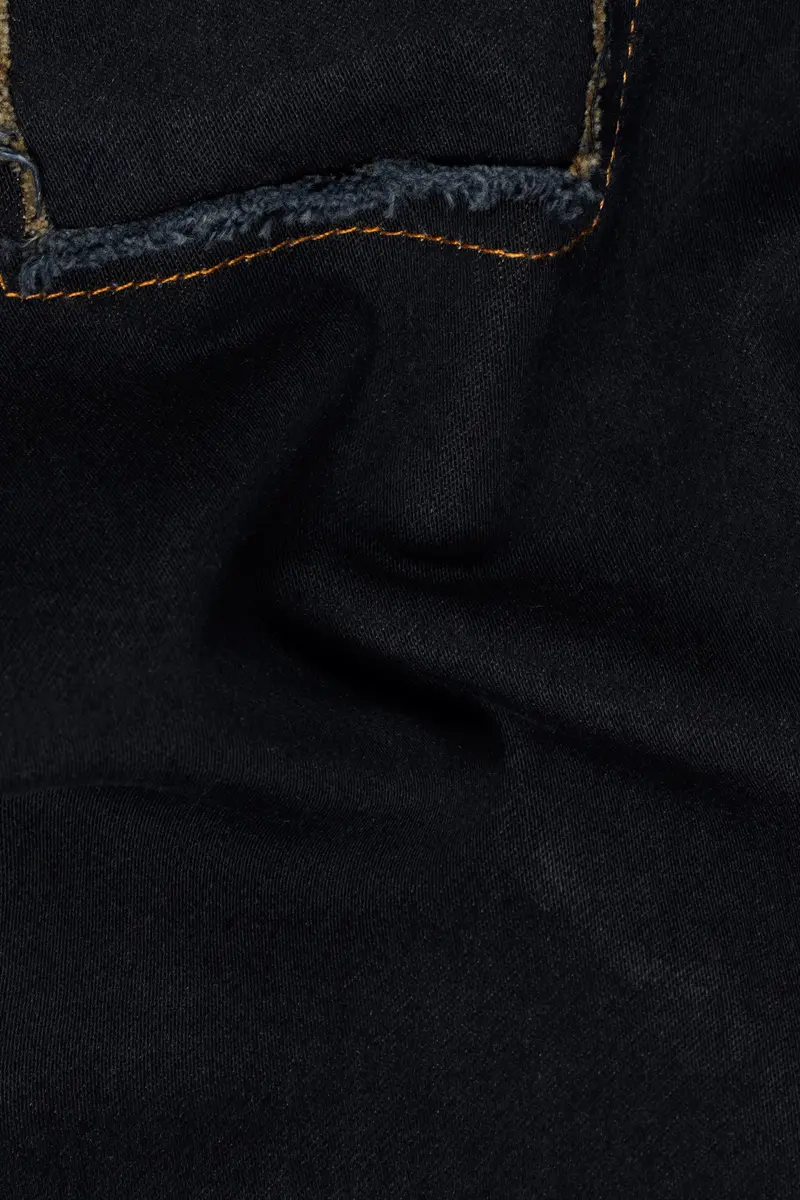 Jade Black Mildly Distressed Stretchable Denim 3