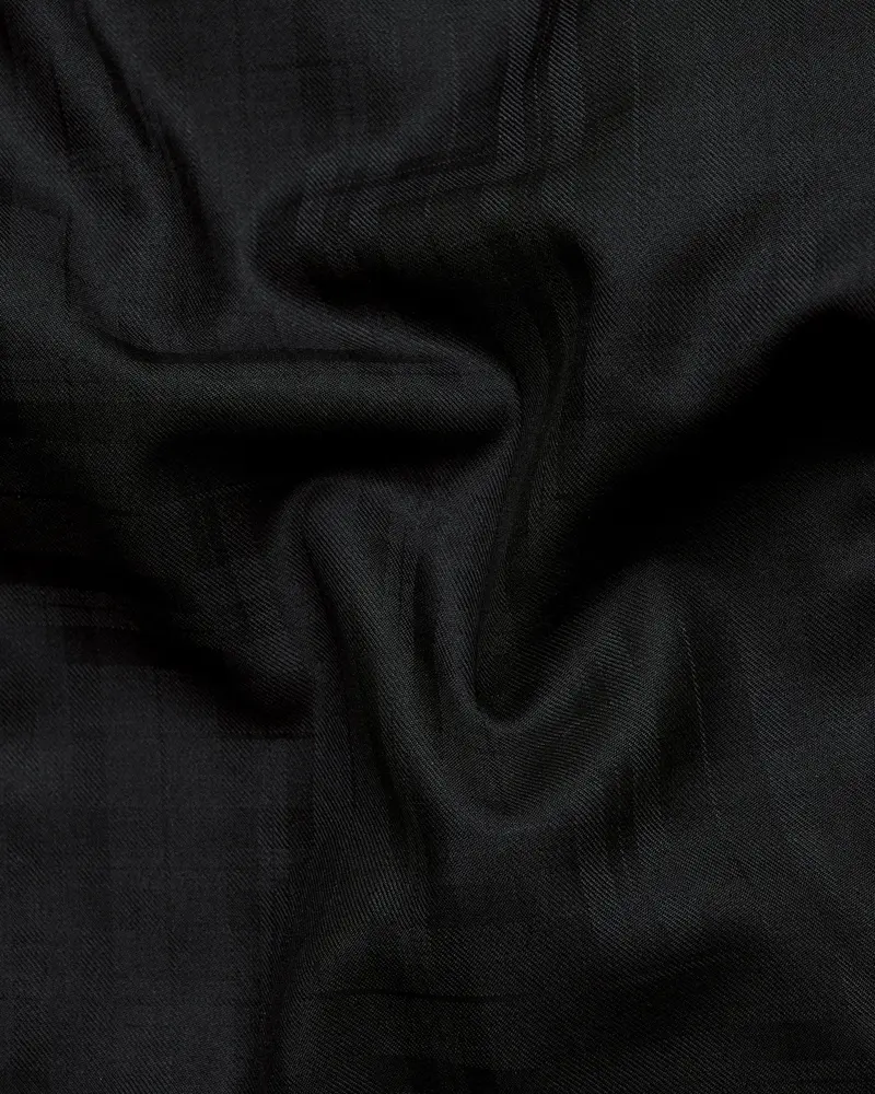 Jade Black Plaid Nehru Jacket 3