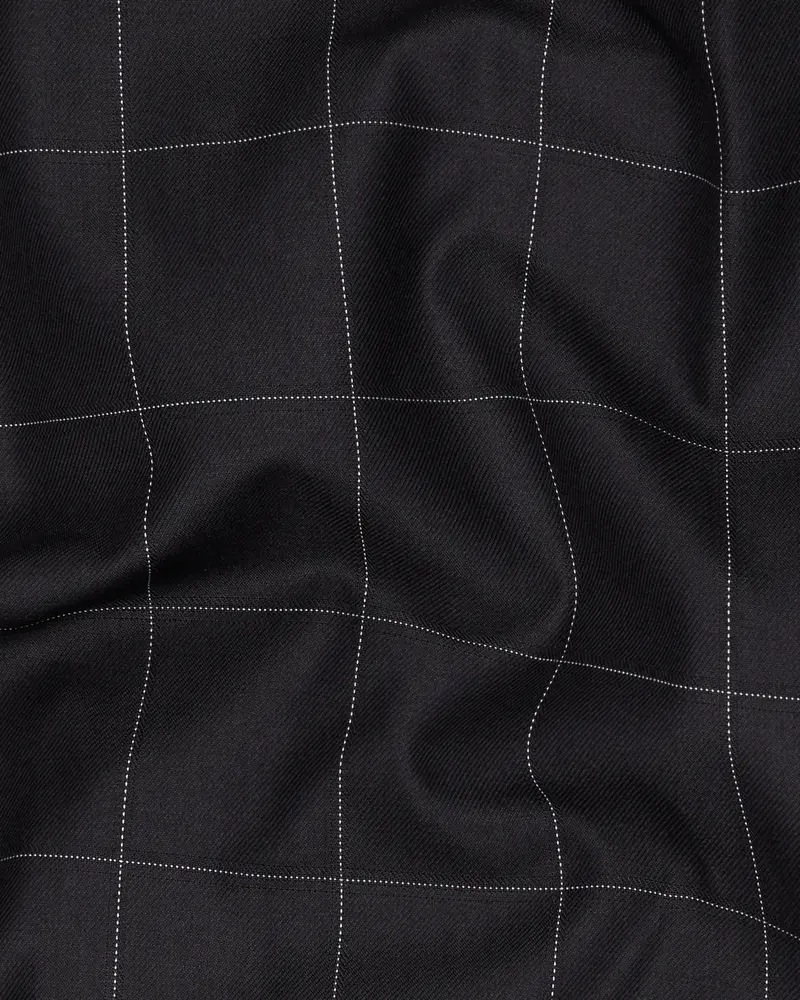 Jade Black Plaid Waistcoat 3