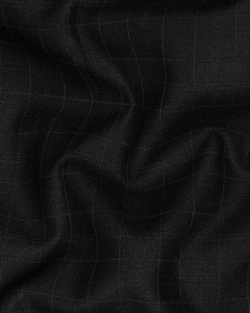 Jade Black Plaid Wool Rich Blazer 3