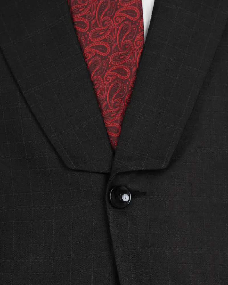 Jade Black Plaid Wool Rich Blazer 4