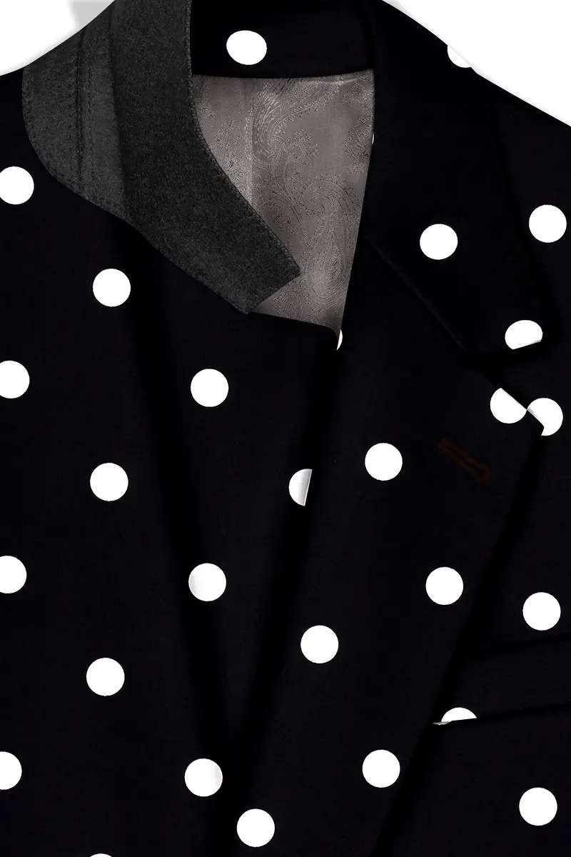 Jade Black Polka Printed Designer Blazer 4