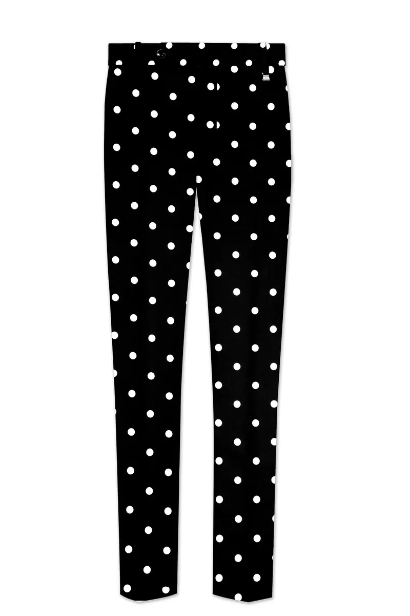 Jade Black Polka Printed Double Breasted Suit 13