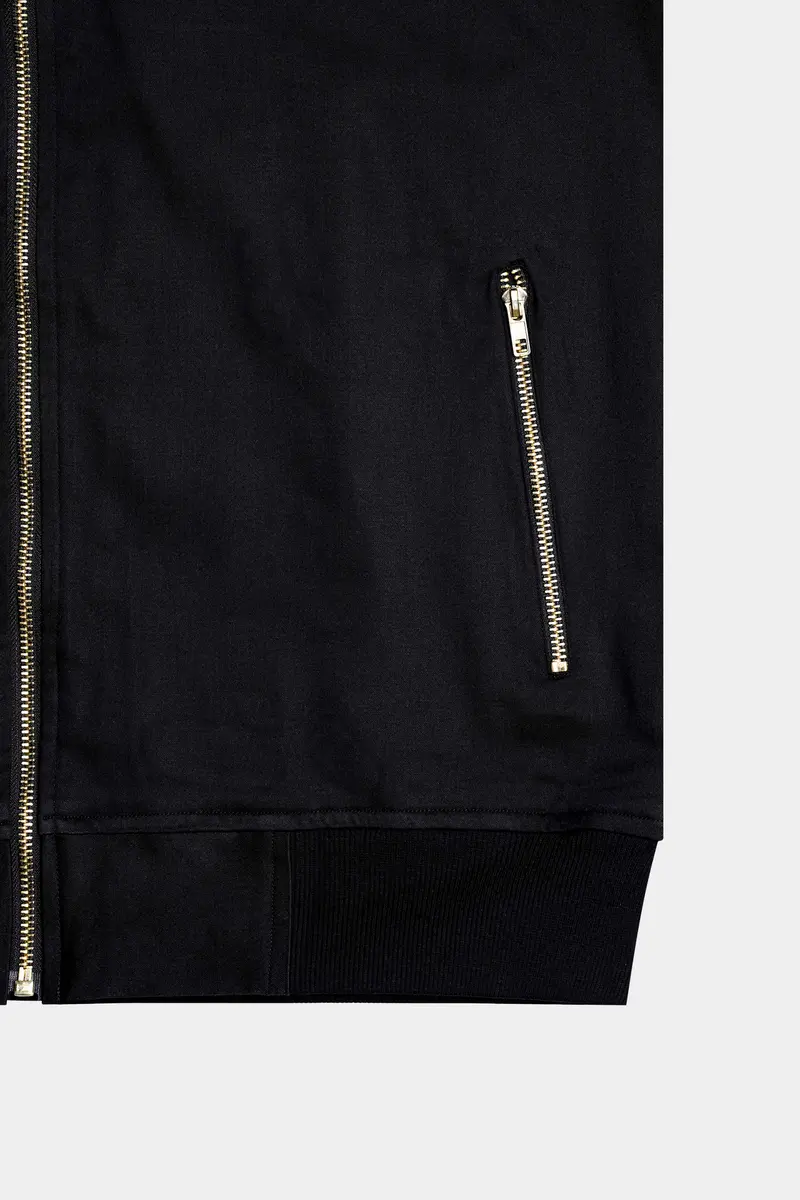 Jade Black Premium Cotton Bomber Jacket 4