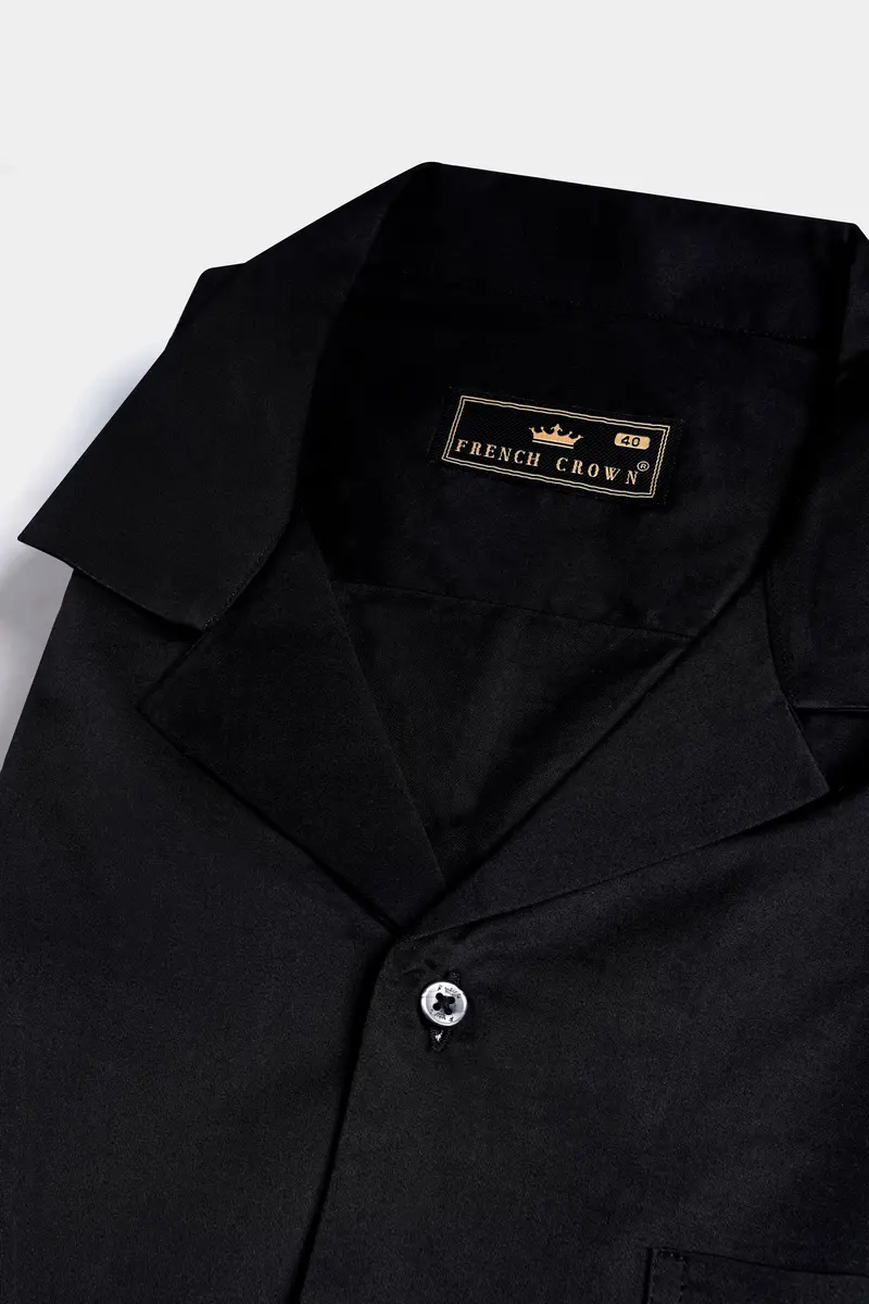 Jade Black Premium Cotton Half Sleeved Shirt 3