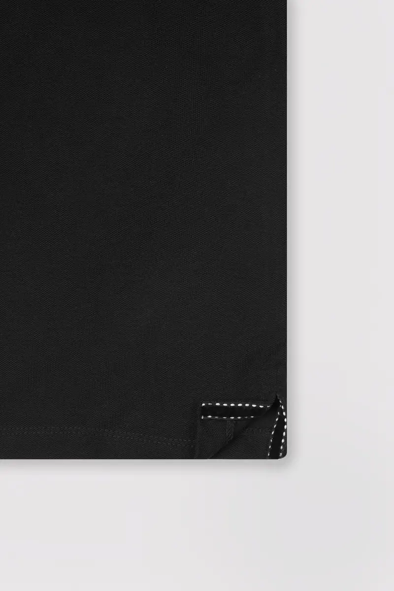 Jade Black Premium Cotton Pique Polo 5
