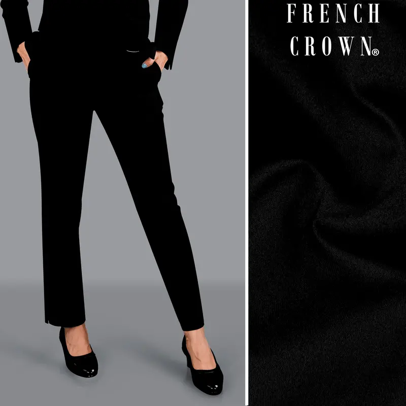 Jade Black Premium Cotton Women's Pant 1
