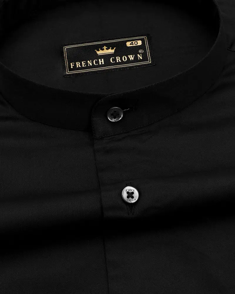 Jade Black Premium Giza Cotton Shirt 1