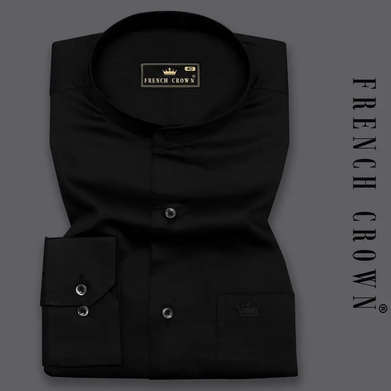 Jade Black Premium Giza Cotton Shirt 7