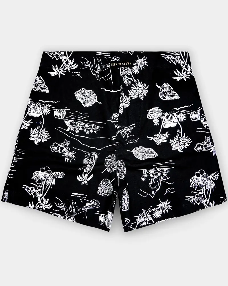 Jade Black Printed Super Soft Premium Cotton Boxer 1