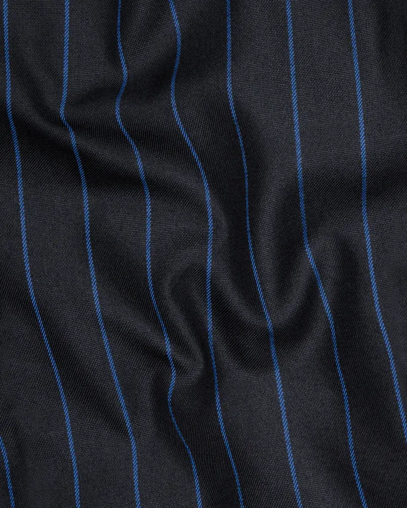Jade Black Retro Striped Wool Rich Waistcoat 3