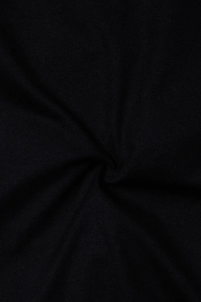 Jade Black Solid Premium Cotton Pique Polo 3