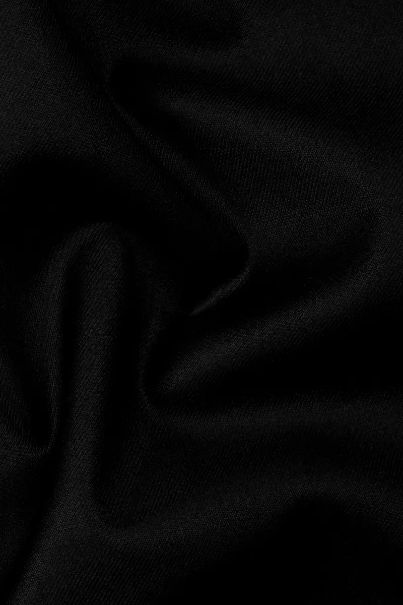 Jade Black Solid Wool Blend Stretchable Waistband Pant 3