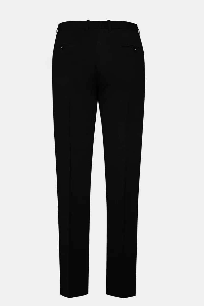 Jade Black Stretchable Subtle Sheen Cross Placket Bandhgala/Mandarin Suit 13