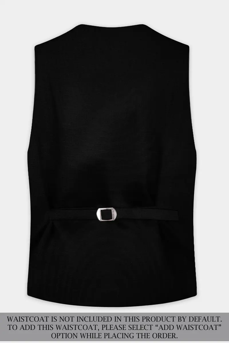 Jade Black Stretchable Subtle Sheen Suit 17