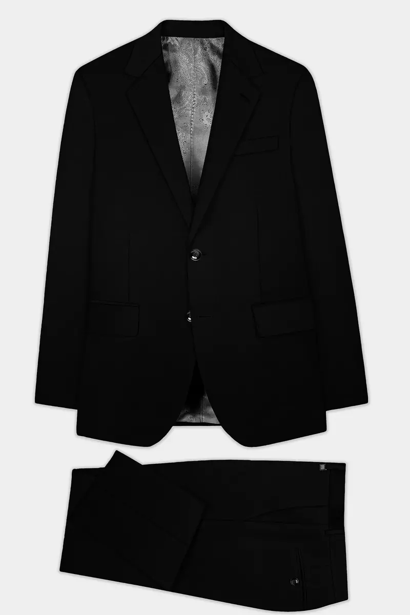 Jade Black Stretchable Suit 11
