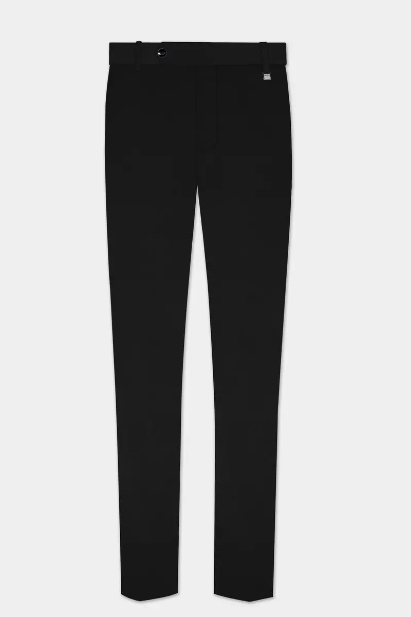 Jade Black Stretchable Waistband Luxurious Linen Traveler Pants 2