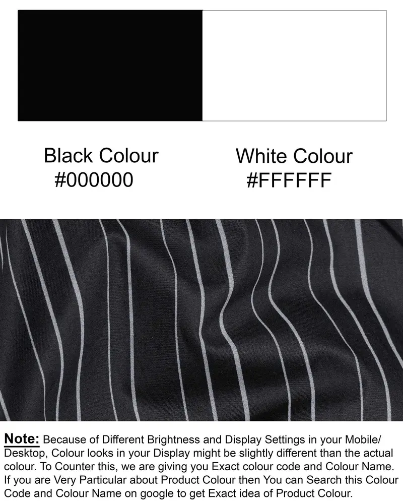 Jade Black Striped Super Soft Premium Cotton Shirt 7