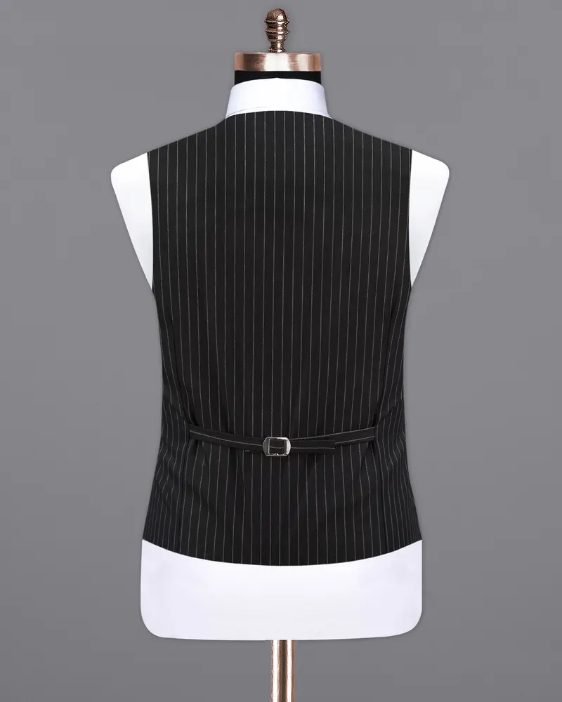 Jade Black Striped Waistcoat 6