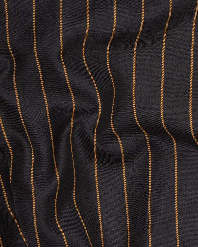 Jade Black Striped Wool Rich Waistcoat 3