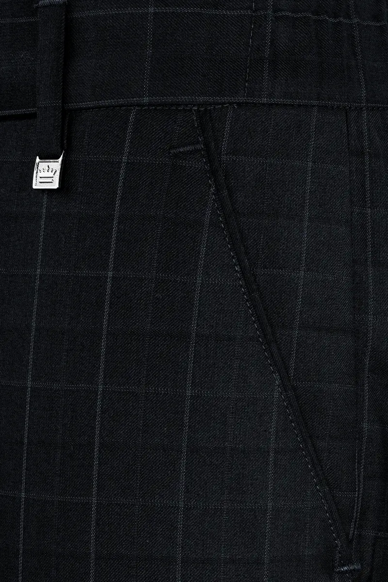 Jade Black Subtle Checkered Wool Rich Suit 9